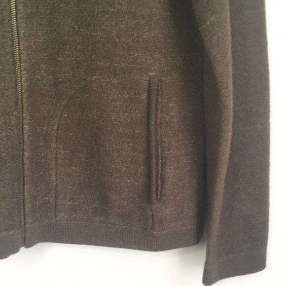 Patagonia 100% wool full zip mock neck bomber jacket sz M - Picture 3 of 8